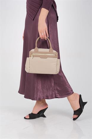 1219 Kadın El Çantası  Bej-Kum