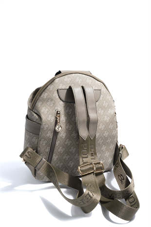 Silver & Polo SP771 Kadın Sırt Çantası Monogram Y.Yeşil