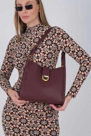 Silver Polo SP1242 Kadın Omuz Çantası Mini Rolax Bordo-Bordo