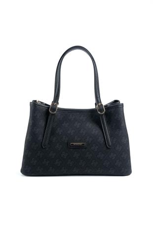 Silver & Polo SP1252 Kadın El Çantası Monogram Siyah