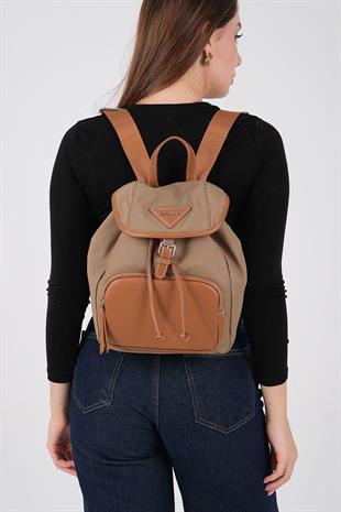 Silver & Polo SP1231 Kadın Sırt Çantası  Vizon-Taba