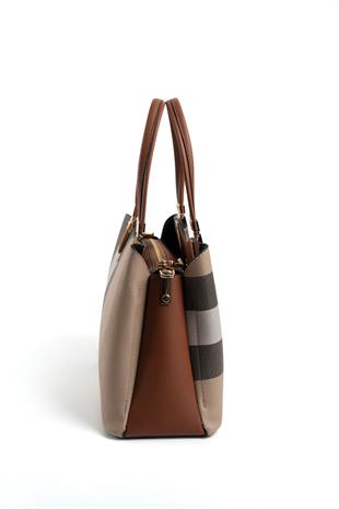 Silver & Polo Bej - Taba SP1205 Kadın El Çantası