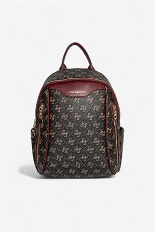 Silver & Polo Kahve Sarı - Bordo SP906 Sırt Çantası