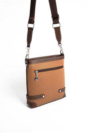 Silver & Polo SP1120 Kadın Çapraz Çanta Petek Karamel-Kahve