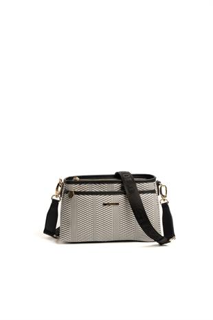 Silver & Polo Siyah Beyaz - Siyah SP1184 Kadın Çapraz Çanta