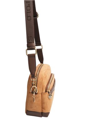 Silver & Polo SP1201 Kadın Çapraz Çanta Süet Taba-Kahve