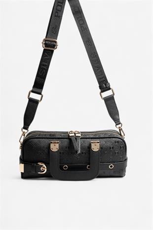 Silver & Polo SP1258 Kadın El Çantası Logolu Siyah