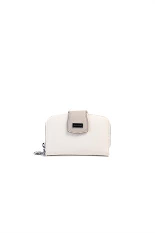 Silver & Polo Beyaz - A.gri SP874 Kadın Cüzdan & Kartlık