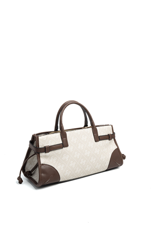 Silver & Polo SP1260 Kadın El Çantası Monogram Taş-Kahve