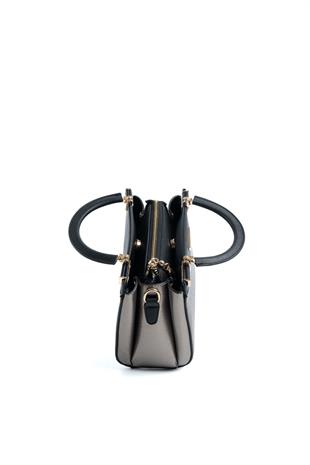 Silver & Polo Platin - Siyah SP1193 Kadın El Çantası