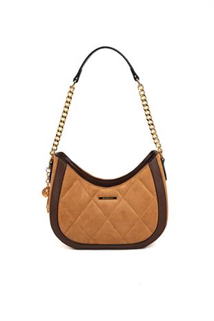 Silver & Polo SP1168 Kadın Omuz Çantası Süet Taba-Kahve