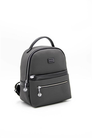 Silver & Polo SP1061 Kadın Sırt Çantası Petek Antrasit-Siyah