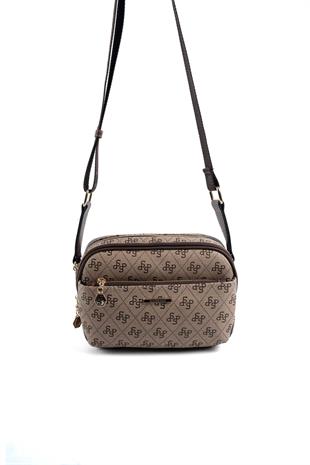 Silver & Polo Koyu Bej - Kahve SP1162 Kadın Çapraz Çanta