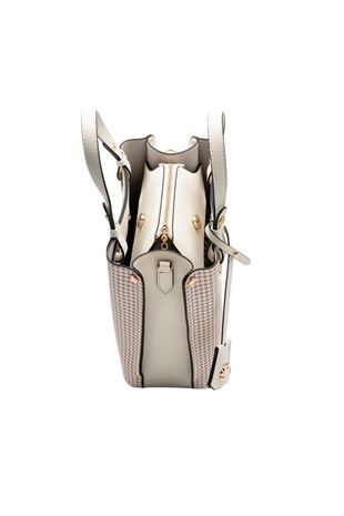 Silver & Polo SP975 Kadın El Çantası King Desen Bordo-Kemik