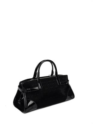 Silver & Polo SP1260 Kadın El Çantası Fashion Siyah-Rugan Siyah