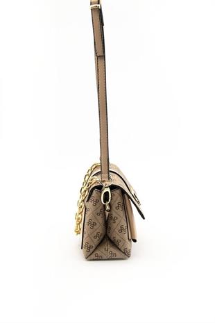 Silver & Polo SP1148 Kadın Çapraz Çanta Monogram Koyu Bej-Ten