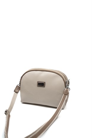 Silver & Polo SP765 Kadın Çapraz Çanta Düz Bej-Latte