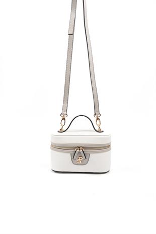 Silver & Polo Beyaz - A.gri SP1195 Kadın Makyaj Çantası
