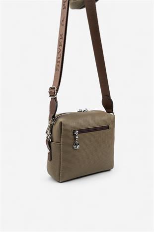 Silver & Polo SP1038 Kadın Çapraz Çanta Petek L.Haki-Kahve