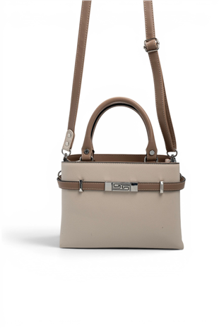Silver Polo SP1149 Kadın El Çantası Düz Bej-Latte