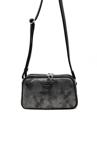 Silver & Polo SP899 Kadın Çapraz Çanta Petek M.Gümüş-Siyah