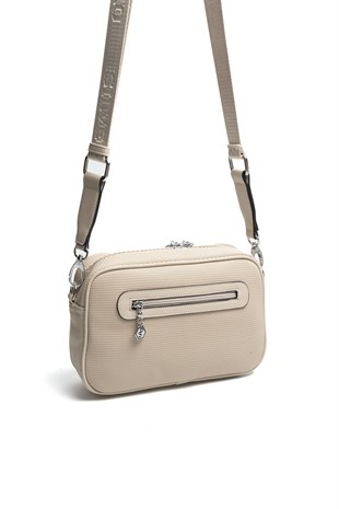 Silver & Polo SP1280 Kadın Çapraz Çanta Petek Kum Beji-Kum Beji