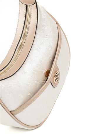 Silver & Polo SP1194 Kadın Omuz Çantası Logolu Sedef-S.Nut