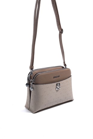 Silver & Polo SP623 Kadın Çapraz Çanta Fashion Bej-Latte