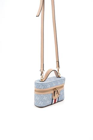 Silver & Polo Mavi - Ten SP1195 Kadın Makyaj Çantası