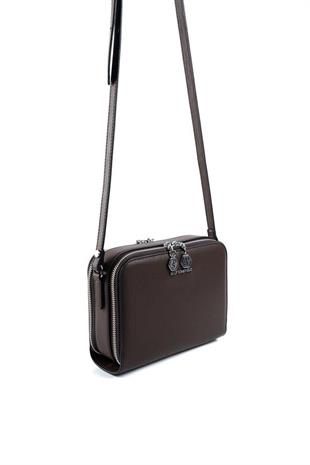 Silver & Polo SP888 Kadın Çapraz Çanta Düz Kahve