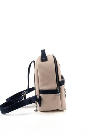 Silver & Polo SP1061 Kadın Sırt Çantası Petek Bej-Lacivert