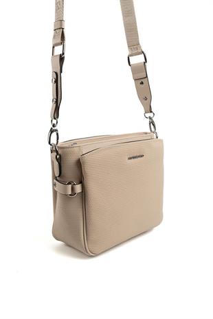 Silver & Polo SP884 Kadın Çapraz Çanta Petek Bej-A.Taba