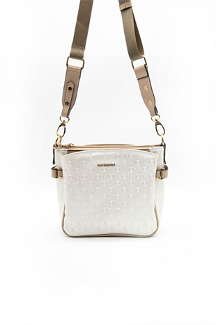 Silver & Polo SP884 Kadın Çapraz Çanta Logolu Sedef-S.Nut