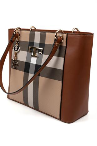 Silver & Polo Bej - Taba SP1176 Kadın Omuz Çantası