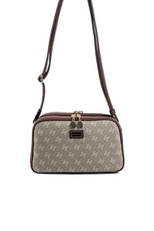 Silver Polo Y.Yeşil - Kahve Monogram Kadın Çapraz Çanta SP899