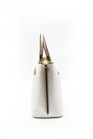 Silver & Polo SP924 Kadın El Çantası Logolu Sedef-S.Nut