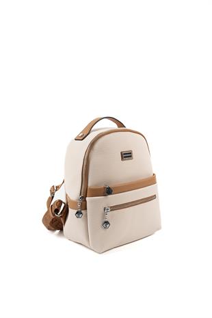 Silver & Polo Bej - A.Taba SP1061 Kadın Çanta Modelleri>Sırt Çantası