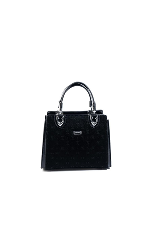 Silver & Polo SP1133 Kadın El Çantası Fashion Siyah-Rugan Siyah