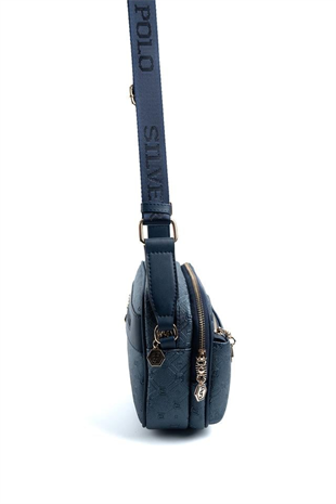 Silver & Polo SP1162 Kadın Çapraz Çanta Logolu Lacivert-Lacivert