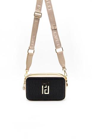 Silver & Polo SP1078 Kadın Çapraz Çanta Logolu Siyah-S.Nut