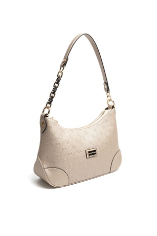 Silver & Polo SP1277 Kadın Omuz Çantası Logolu Nut-S.Nut