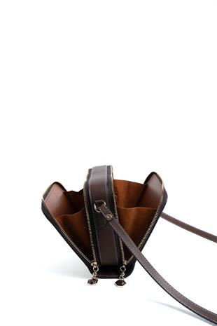 Silver & Polo Koyu Bej - Kahve SP888 Kadın Çapraz Çanta