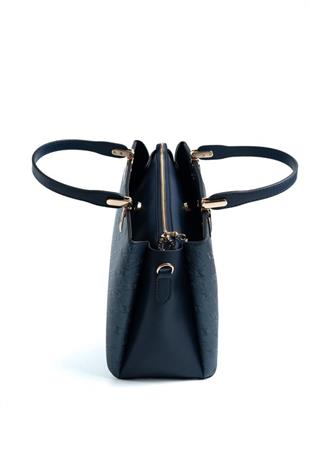 Silver & Polo SP1253 Kadın El Çantası Logolu Lacivert-Lacivert