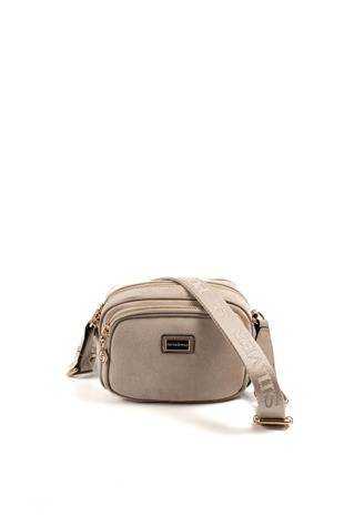 Silver & Polo SP1111 Kadın Çapraz Çanta Süet Bej-Kum
