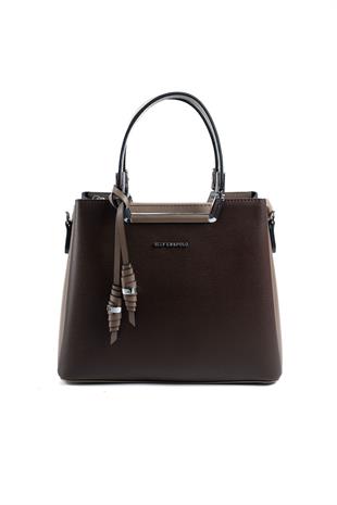 Silver & Polo Kahve - Vizon SP969 Kadın El Çantası