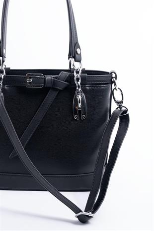 Silver & Polo SP1155 Kadın El Çantası Düz Siyah-Siyah