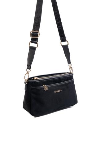 Silver & Polo SP1184 Kadın Çapraz Çanta Süet Siyah