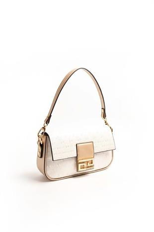 Silver & Polo SP1179 Kadın Omuz Çantası Logolu Sedef-S.Nut