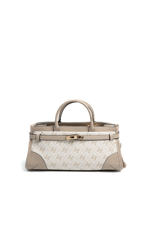 Silver & Polo SP1260 Kadın El Çantası Monogram Bej-Kum
