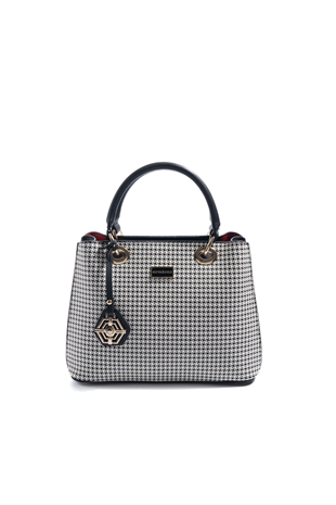 Silver & Polo SP1272 Kadın El Çantası King Desen Siyah